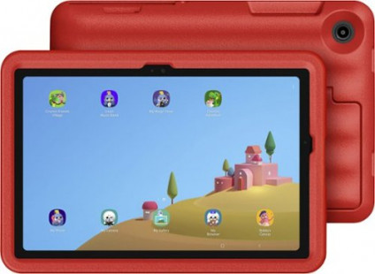 Samsung - Galaxy Tab A9+ Kids Edition 11" 64GB with Puffy Cover - Wi-Fi - Red