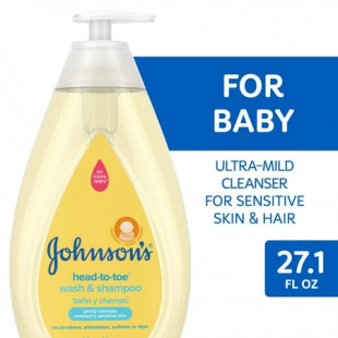 Johnson's Head-To-Toe Tear Free Infant Baby Bath Body Wash Soap and Shampoo, 27.1 oz