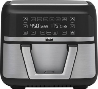 bella PRO - 9-qt. TriZone Touchscreen Air Fryer with Dual Flex Basket - Stainless Steel