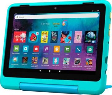 Amazon - Fire HD 8 Kids Pro tablet, ages 6-12 | 3GB memory, 8" HD screen, 13-hr battery, 32GB, (2024 release) - Hello Teal