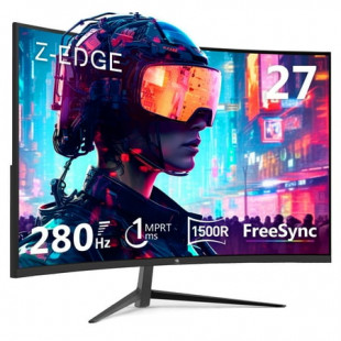 Z-EDGE UG27P 27-Inch Curved Gaming Monitor 280Hz 1ms Full HD 1920x1080 LED Monitor HDMI DP Port