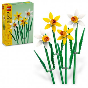 LEGO Daffodils - Building Toy for Kids, Girls and Boys, Ages 8+ - Artificial Daffodil for Home Decor and Display - Valentines Day Gift for Her and Him - 40747