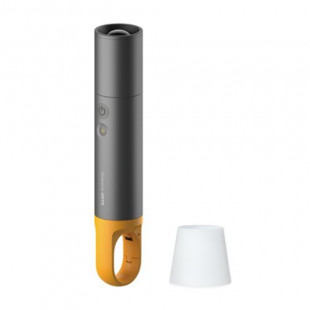 HOTO - Flashlight Lite, LED, USB-C Rechargeable, 1000 lumens, Zoomable, 5 Modes for Camping, Emergencies, Home Use - Black