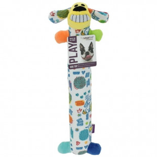 Multipet Plush Smiling Dog Toy, Medium Size, Squeaker
