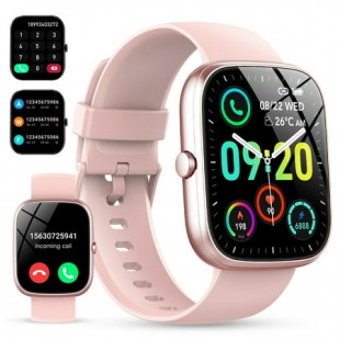 Smart Watch for Android and iPhone, IP68 Waterproof Smartwatch for Women Men 100+ Sports Modes 1.91-inch Fitness Tracker, Smart Watch with Bluetooth Call(Answer/Make Calls), for Gift Pink