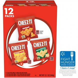 Cheez-It Variety Pack Cheese Crackers, Baked Snack Crackers, 12 Count