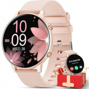Mingdaln 2025 New Women's Smart Watch 1.39 inch, with Answer Make Call Message Reminder Function, with Fitness Tracker, for Android iPhone Devices（Pink）