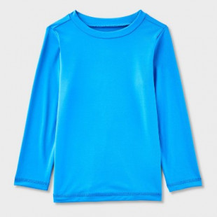 Toddler Long Sleeve Solid Rash Guard Top - Cat & Jack™ Blue 3T