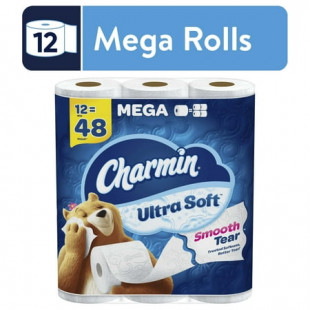 Charmin Toilet Paper Ultra Soft, 12 Mega Rolls