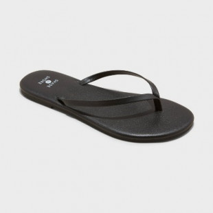 Women's Cali Flip Flop Sandals - Shade & Shore™ Black 8