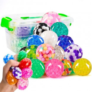 JOYIN Mini Stress Ball, Random 9 Pack for Adults, Squishy Toy Stress Relief Ball, Relieve Work Anxiety, Exercise Hand Flexibility, Party Favors