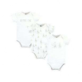 Hudson Baby Cotton Short Sleeve Bodysuits, 3-Pack, Sizes Newborn-24 Months
