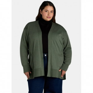 Terra & Sky Women's Fine Gauge Cardigan, Lightweight; Sizes 0X-4X