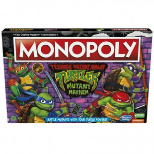 Monopoly Teenage Mutant Ninja Turtles: Mutant Mayhem Edition Board Game for Kids Ages 8+