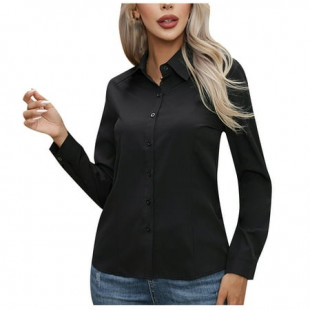 Wrinkle Free Womens Button Down Shirts for Women Long Sleeve Stretch Business Office Formal Work Blouses Tops