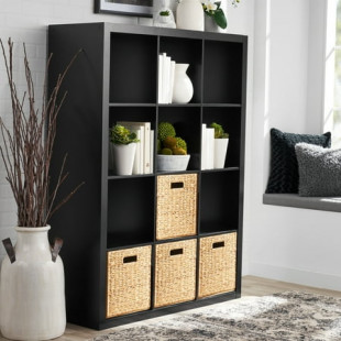 Better Homes & Gardens 12-Cube Storage Organizer, Solid Black