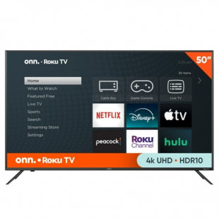 onn 50" Class 4K UHD LED Roku Smart TV, 100012585