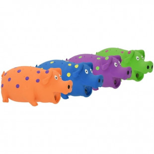 Vibrant Life Playful Buddy Pigglesworth Latex Dog Toy, Grunting Noise, Color May Vary