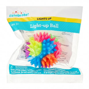 Light up Spikey Ball, Way to Celebrate Party Favors, Multi Color, Plastic, Novelty, Everyday