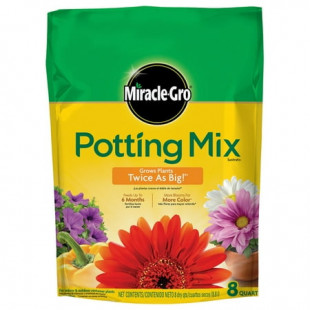 Miracle-Gro Potting Mix, For Container Plants, Flowers, Shrubs, 8 qt.