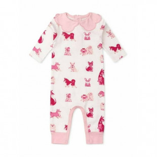 Paris Hilton x Monica + Andy Organic Cotton Baby Scallop Collar Romper, Sizes 0/3 Months-24 Months