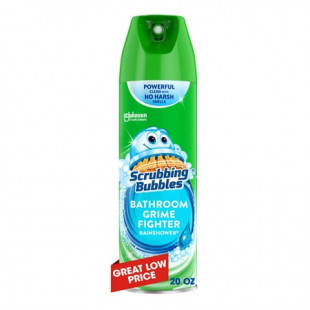 Scrubbing Bubbles Bathroom Grime Fighter Disinfe Countant Cleaner Aerosol, Rainshower, 20 oz, 1 Count