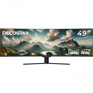 Deco Gear 49" Curved Ultrawide Gaming Monitor | 32:9 | 3840x1080 | 144Hz | 3000:1 | E-LED | 2 HDMI | 2 Display Port