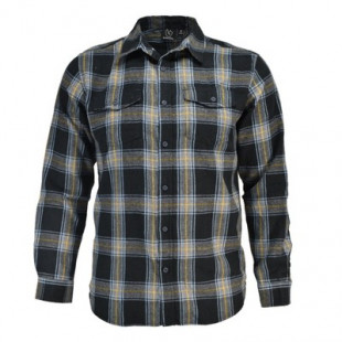 Burnside Mens Modern Fit Yarn Dyed Point Collar Flannel Shirt | Midnight Blue Medium