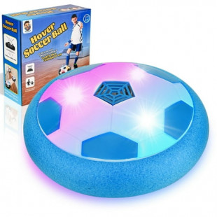 LED Hover Soccer Ball, Air Soccer Indoor Floating with LED Light, Indoor Soccer Game for Young Boys and Girls, Birthday Gifts for Young Kids, Toys Gifts for Ages 3-12 (Blue)