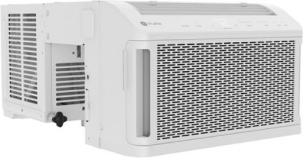 GE Profile - ClearView 350 Sq. Ft. 8,300 BTU Smart Ultra Quiet Window Air Conditioner - White