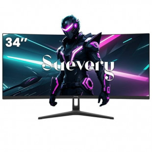 Suevery 34" Ultrawide Curved Gaming Monitor - 165Hz, WQHD/3440x1440P, 1500R, HDMI/DP, Black