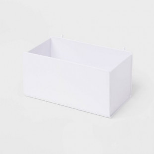Pegboard Wide Cup Accessory - Brightroom™: Portable Organizer Bin, Adjustable Storage, White Utility Shelf Part