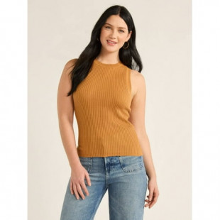 Free Assembly Women’s Scallop Trim Sleeveless Sweater, Lightweight, Sizes XS-XXL
