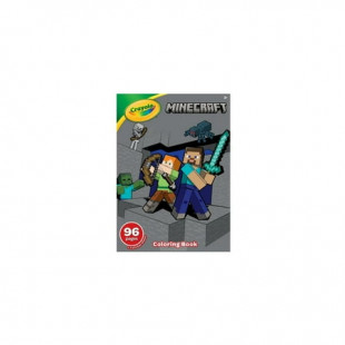Crayola Minecraft Coloring Book with Stickers, 96 Coloring Pages, Video Game Coloring Book, Minecraft Gift for Kids, Craft Activity, Ages 3+