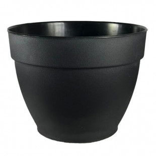 Jacinto Recycled Plastic Planter, 8 inch Opening Diameter, Black Color