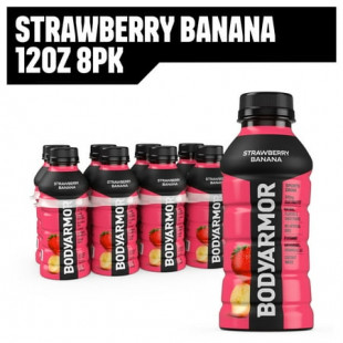 BODYARMOR SuperDrink Strawberry Banana Sports Drink, 12 fl oz bottles, 8 pack