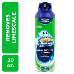 Scrubbing Bubbles Mega Shower Foamer, Bathroom and Shower Cleaner, Aerosol, Rainshower Scent, 20 oz