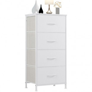 JIONJOY 4 Drawer Storage Dresser Chest - White