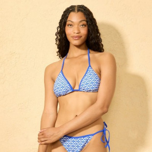 Women's Binded Geo Print Triangle Bikini Top - Shade & Shore™ Multi M
