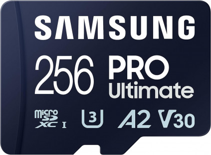 Samsung PRO Ultimate microSD Memory Card + Adapter, 256GB microSDXC