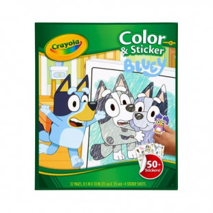 Crayola Bluey Color & Sticker Activity, 32 Pgs, Coloring Book for Kids, Travel Activity, Gifts for Child, Ages 3+