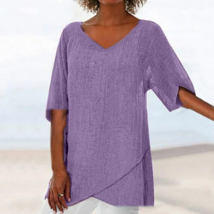 Deals of the Week Yrmaups Loose Fit V Neck Solid Color Shirt for Women Clearance Under $5 Summer Spring Tops Short Sleeve Basic Tops T Shirts Trendy Summer Black Shirt Clothes