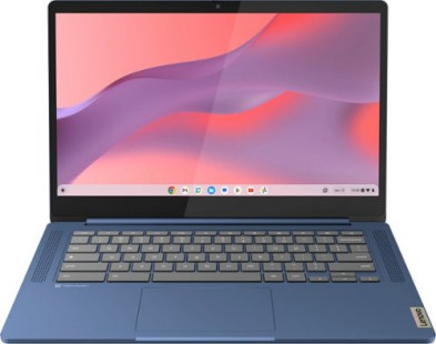 Lenovo - IdeaPad Slim 3 Chromebook Laptop - 14" Full HD Touchscreen Laptop - MediaTek Kompanio 520 - 4GB Memory - 64GB eMMC - Abyss Blue