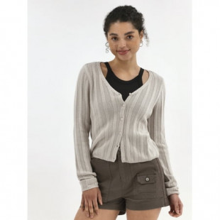 No Boundaries Textured Button Front Cardigan Sweater, Women's