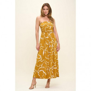 WEST K Womens Jones Tube Maxi Dress - Xsmall - Yellow Abstract