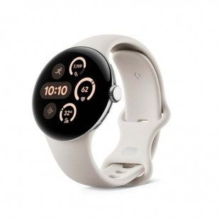 Google Pixel Watch 3 (41mm) - Android Smartwatch with Heart Rate Tracking, Advanced Running from Fitbit, Fitness Insights, 24-Hour Battery - Polished Silver Aluminum Case - Porcelain Band - Wi-Fi
