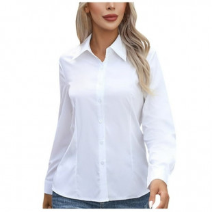 Wrinkle Free Womens Button Down Shirts for Women Long Sleeve Stretch Business Office Formal Work Blouses Tops