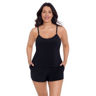 Trimshaper Women's Farrah Swim Romper with Pockets - Solid