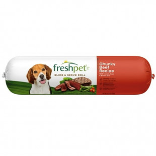 Freshpet Fresh Dog Food, Chunky Beef Recipe, Slice & Serve Roll, 6 lb.