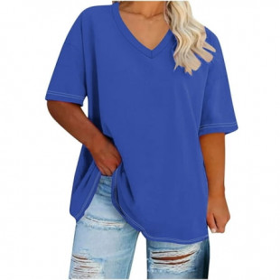 Plus Size Tops for Women Dressy Casual Short Sleeve Summer Shirts Oversized V Neck T Shirt Loose Fit Tunic Blouses Fashion Printed Graphic Tees Ropa Mujer Cancel Membership Flash for Today